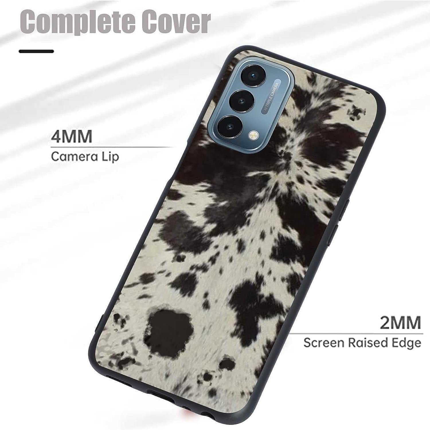 KSHSAA Designed for Oneplus Nord N200 5G Cowhide Case, Cowhide Brown Western Animal Print for Oneplus Case Women Men, Soft Silicone Shockproof Fashion Case for Oneplus  KSHSAA   