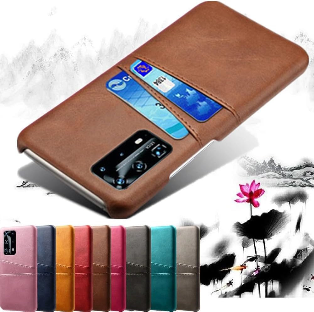 YOGISU for Huawei P40 Pro Lite Card Slot Holder PU Case for Huawei P40 Pro P40Lite P30 P20 Mate 30 Pro 20 Lite Cover,Gray,For Huawei P20  YOGISU   