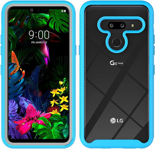 Bumper Case for LG G8 Thinq, Double Layer Protection for LG G8 Thinq Case, PC Front Bumper + Back Cover Non-Slip Combination Phone Cover for LG G8 Thinq Light Blue  Generic   