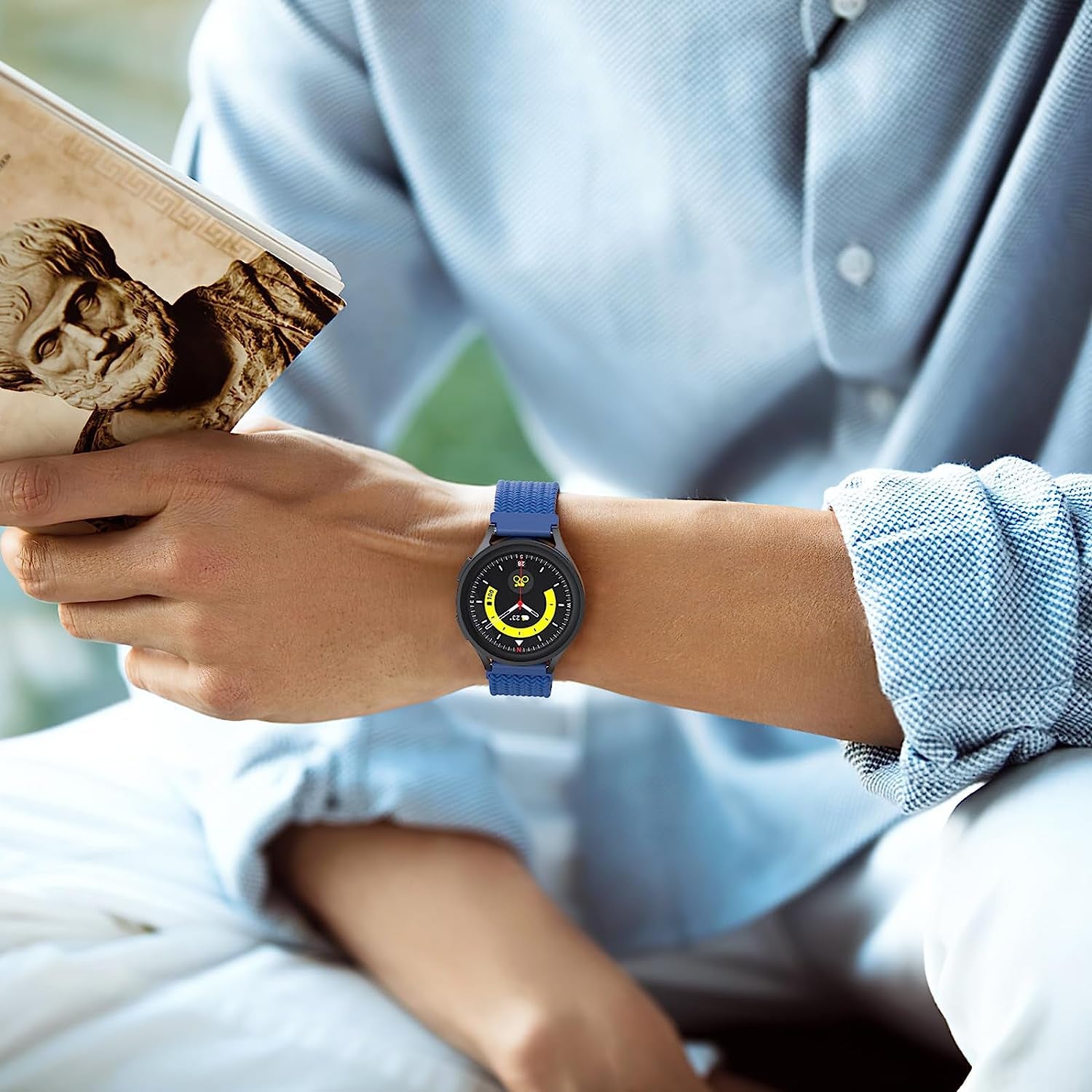 5 Pack Stretchy Nylon Watch Bands Compatible with Samsung Galaxy Watch Active 2 Bands 40Mm 44Mm/ Galaxy Watch 4 Band/Watch 4 Classic Band 42Mm 46Mm, 20Mm Watch Band for Galaxy Watch 3 Band  GrTrees   