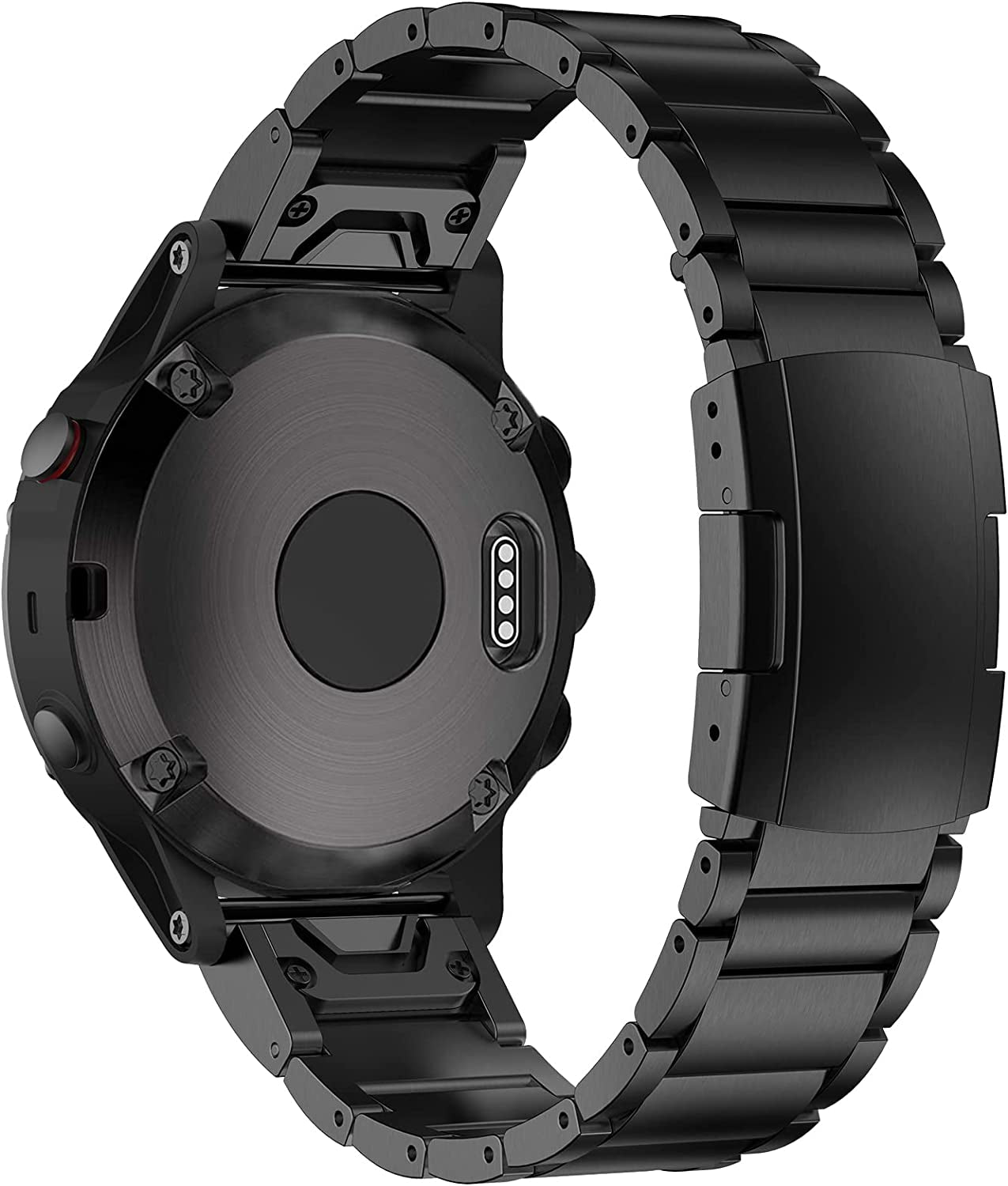 Pencoda for Garmin Fenix 7/6 Pro/5 Plus/Epix 2 Band, 22Mm Titanium Metal Quick Release Easy Fit Watch Bands for Garmin 7/5 plus 6 Pro/Forerunner 935/945/Epix Gen 2 Smartwatch Band (Black)  Pencoda   