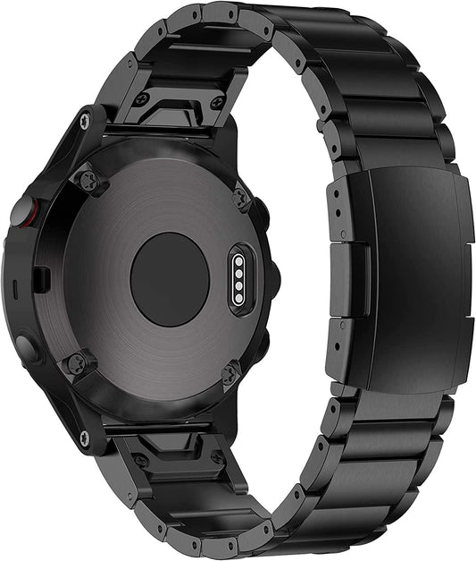 Pencoda for Garmin Fenix 7/6 Pro/5 Plus/Epix 2 Band, 22Mm Titanium Metal Quick Release Easy Fit Watch Bands for Garmin 7/5 plus 6 Pro/Forerunner 935/945/Epix Gen 2 Smartwatch Band (Black)  Pencoda   