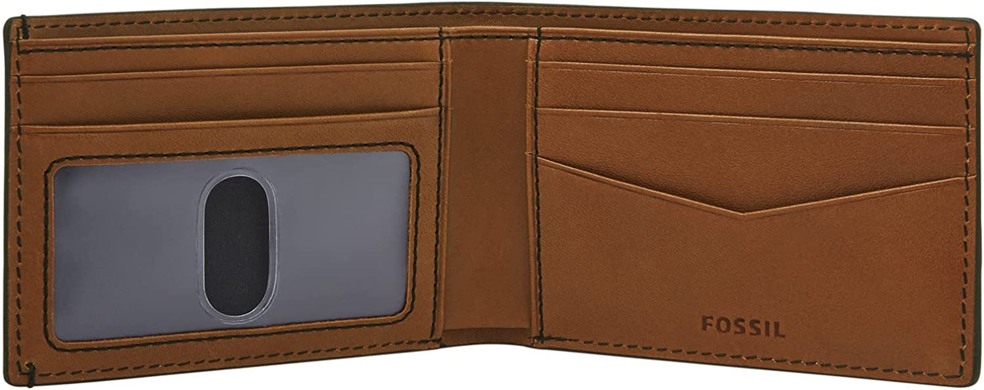 Fossil Men'S Bronson Faux Leather Slim Minimalist Bifold Front Pocket Wallet, Natural Palm, (Model: ML4508101)  Fossil   