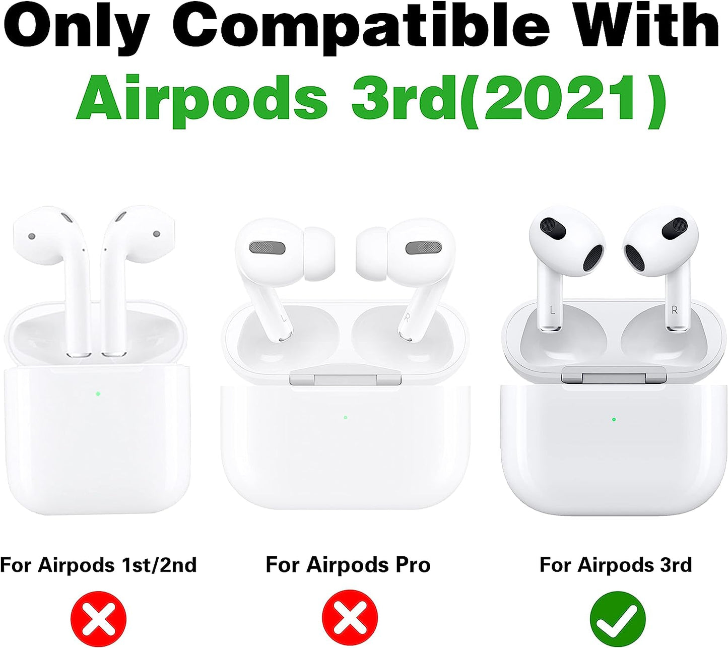Oqplog for Airpod 3 3Rd Generation Case Luxury for Air Pods 3 (2021) Cases Cover Hypebeast Funny Design Fun 3D Cute Trendy Unique Fancy Fashion Soft Silicone for Men Boys Girls Teen (White Shoes)  Chuangyinian   