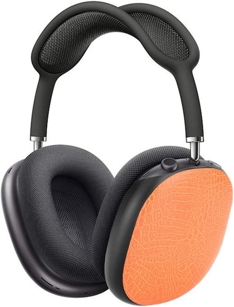 DAYJOY Leather Case Compatible with Airpods Max, Crocodile Pattern Leather Protective Case Cover for Airpods Max (Orange)  DAYJOY   