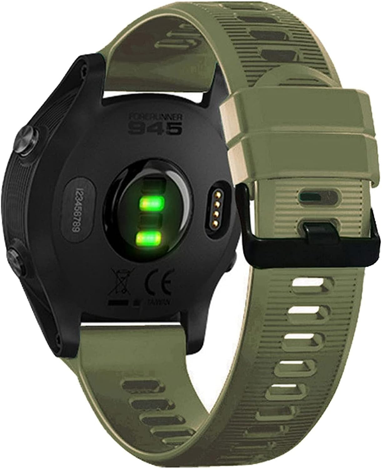 FEHAUK Silicone Watch Band Strap for Garmin Forerunner 935 945 Smart Watch 22Mm Replacement Wristband Wrist Strap  FEHAUK Army Green 22mm 