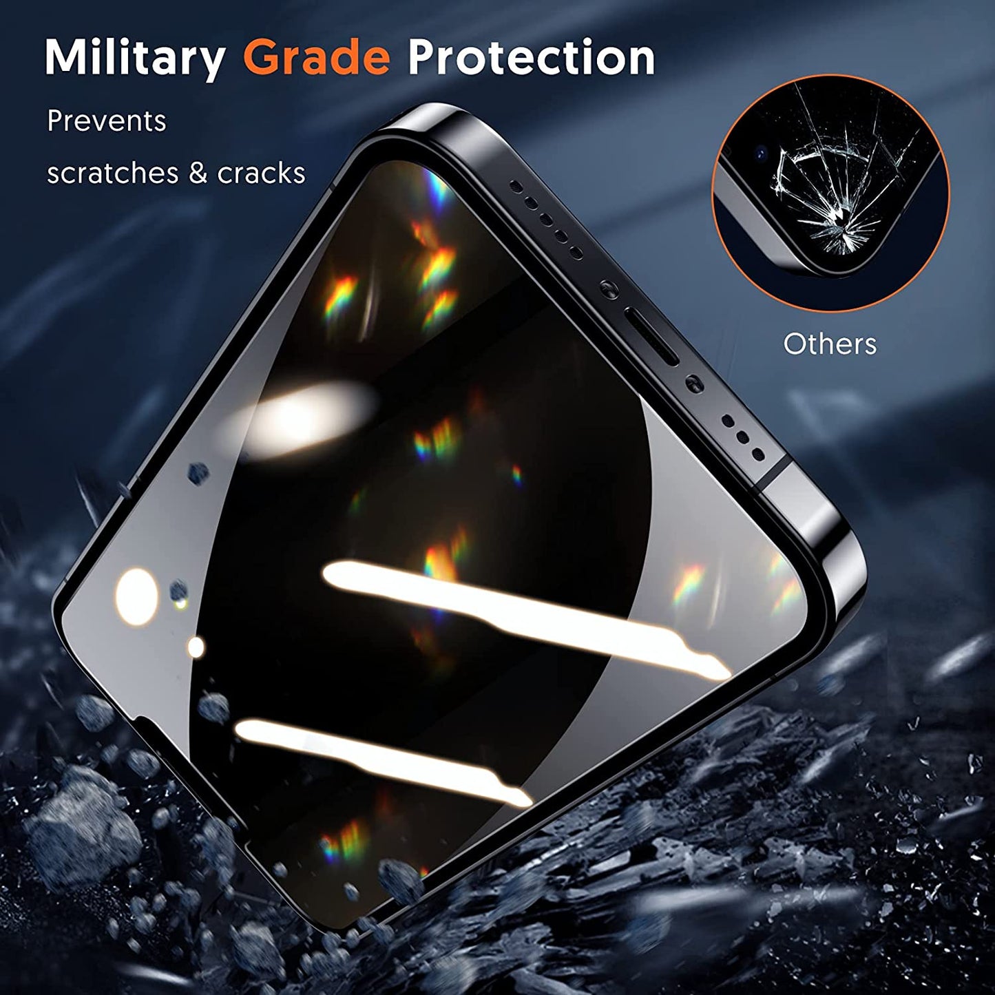 Fotbor for Iphone 14 & Iphone 13 & Iphone 13 Pro Privacy Screen Protector, 2 Pack Privacy Screen Iphone 14 & Iphone 13 & Iphone 13 Pro, Tempered Glass with Easy Installation Kit, Accessories 6.1 Inch  Fotbor   