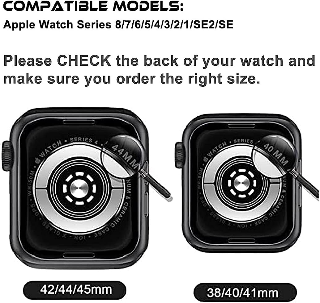 Designer Luxury Watch Band Compatible with Apple Watch 45Mm 44Mm 42Mm 41Mm 40Mm 38Mm, Soft Leather Replacement Strap Compatible with Iwatch Series 8/7/6/5/4/3/2/1/SE2/SE for Women Men  GIFUNA   