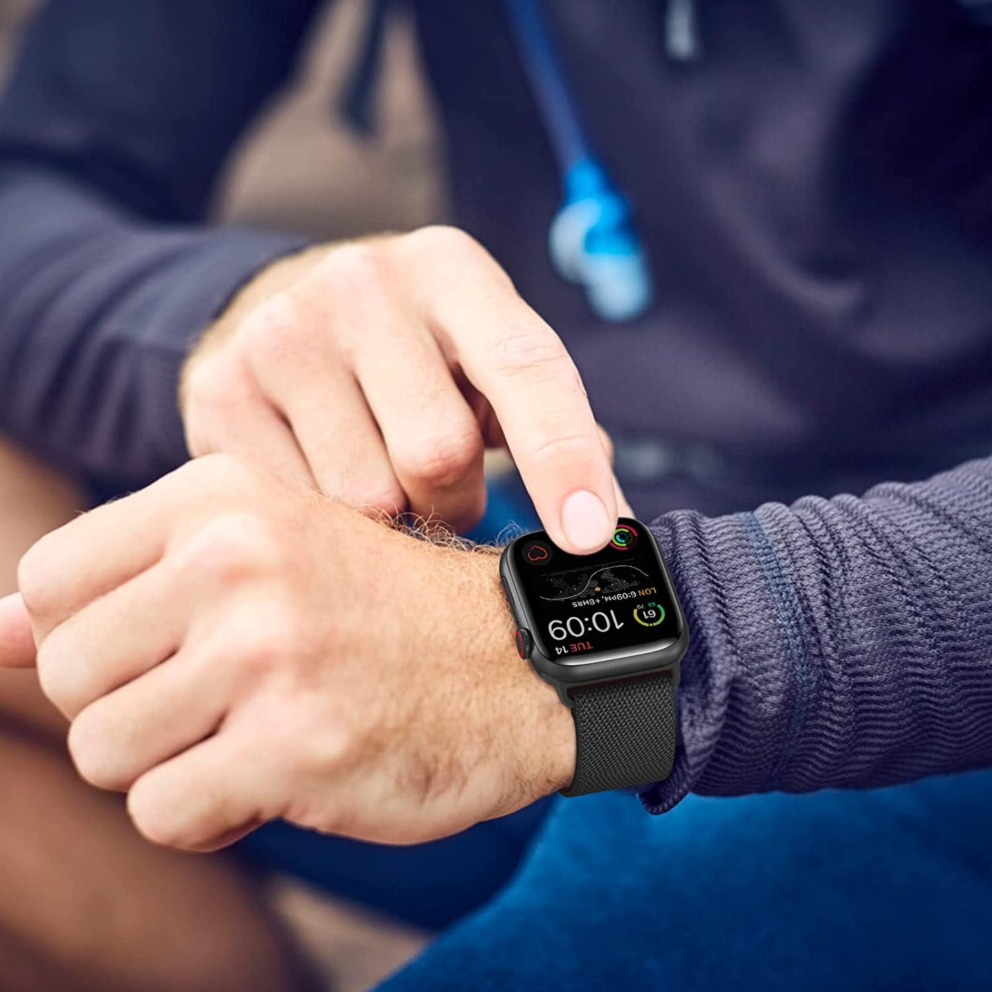 BELONGME 6 Packs Stretchy Nylon Solo Loop for Apple Watch Band Series Ultra SE 8 7 6 5 4 3 2 1 40Mm 38Mm 44Mm 42Mm 45Mm 41Mm 49Mm, Women and Men Sport Apple Watch Bands Replacement for Iwatch Bands  BELONGME   