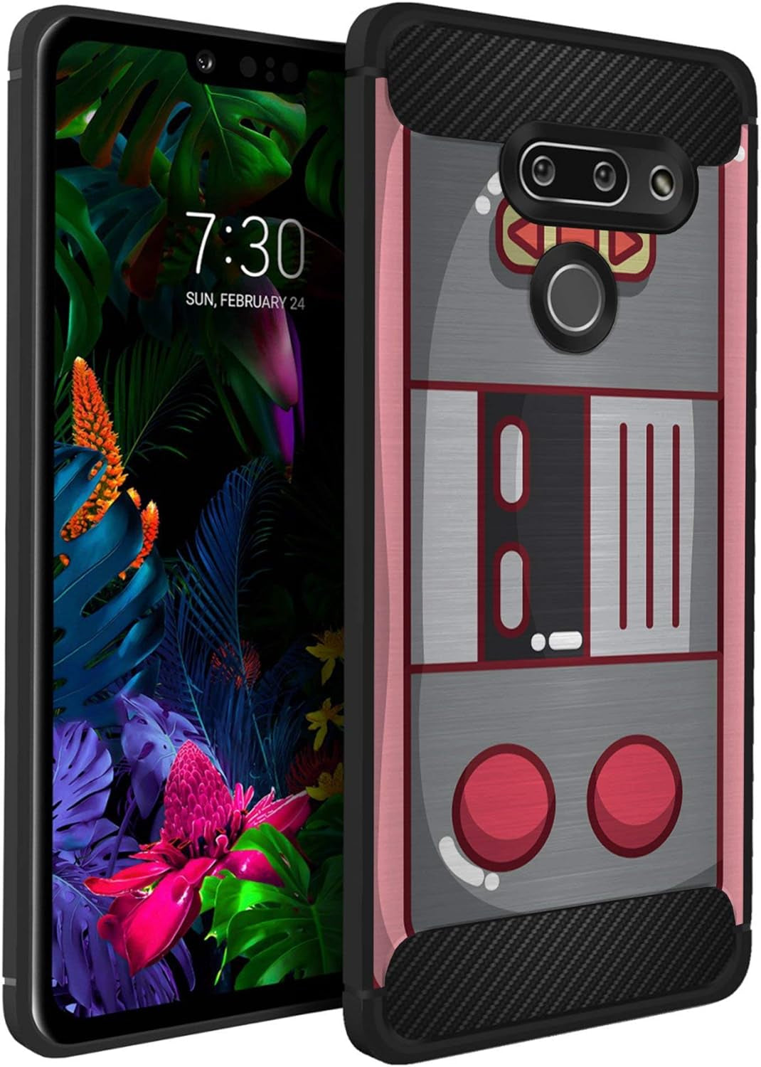 Casesondeck Case Compatible with [LG G8 Thinq/Lg G8] Pictorial Patterned TPU Design Case Flexible Slim and Elegant (Astronaut)  CasesonDeck Retro Controller  