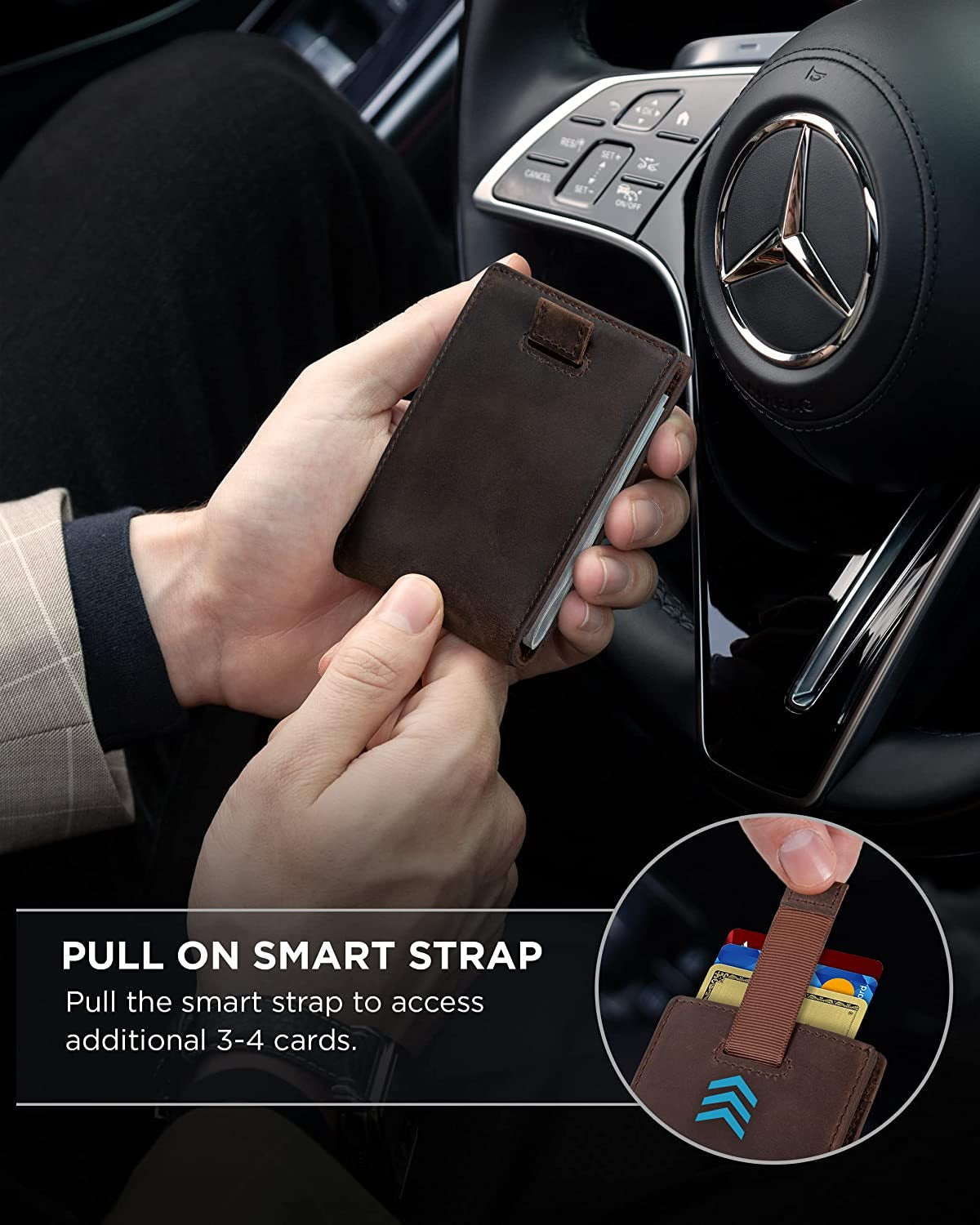 SERMAN BRANDS RFID Blocking Slim Bifold Genuine Leather Minimalist Front Pocket Wallets for Men with Money Clip Thin Mens  SERMAN BRANDS   