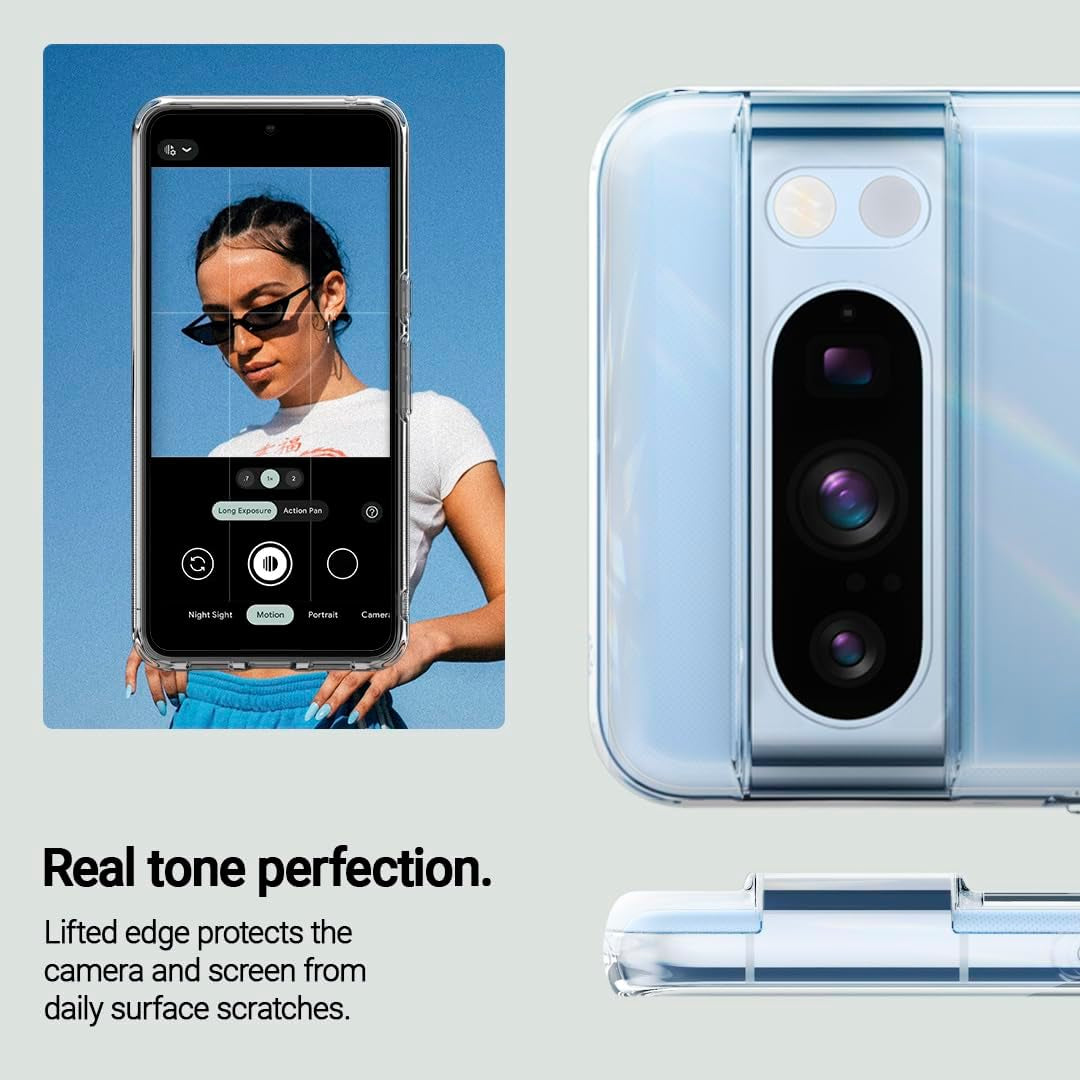 Caseology Capella Crystal Clear Case Compatible with Google Pixel 8 Pro Case 5G [Military Grade Drop Tested](2023) - Crystal Clear  Caseology   