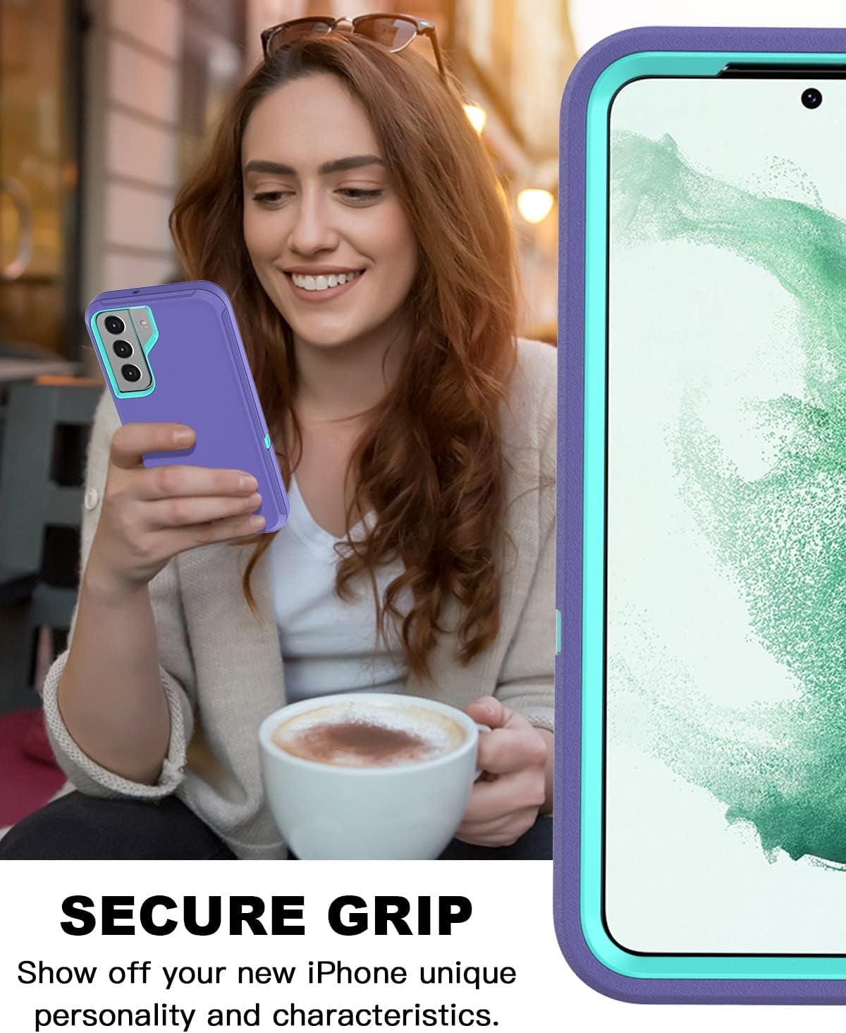 Aicase for Galaxy S22 plus Case with Screen Protector, Heavy Duty Drop Protection Full Body Rugged Shockproof/Dust Proof Military Protective Tough Durable Phone Cover for Samsung Galaxy S22 plus 6.6“  AICase   