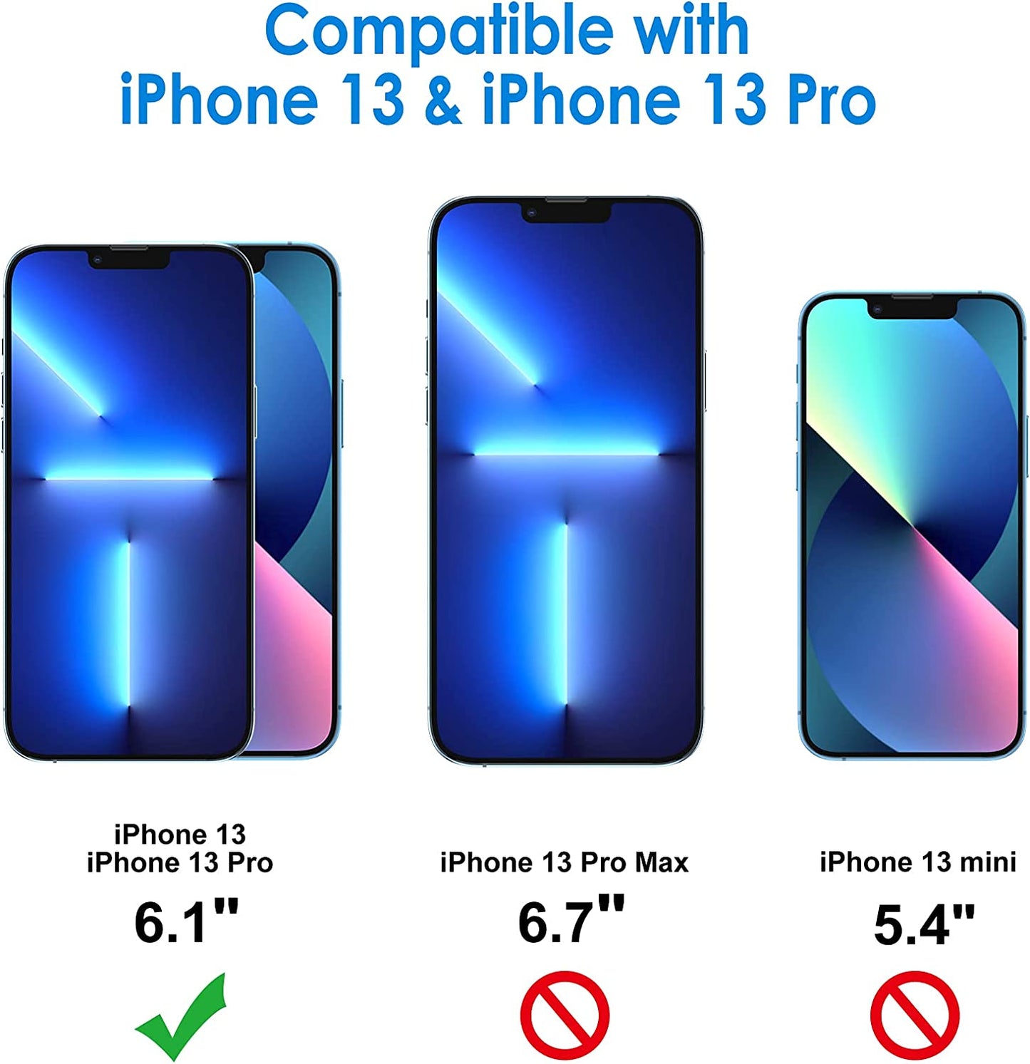 Jetech Screen Protector Compatible with Iphone 13 and Iphone 13 Pro 6.1-Inch, Tempered Glass Film, 3-Pack  JETech   