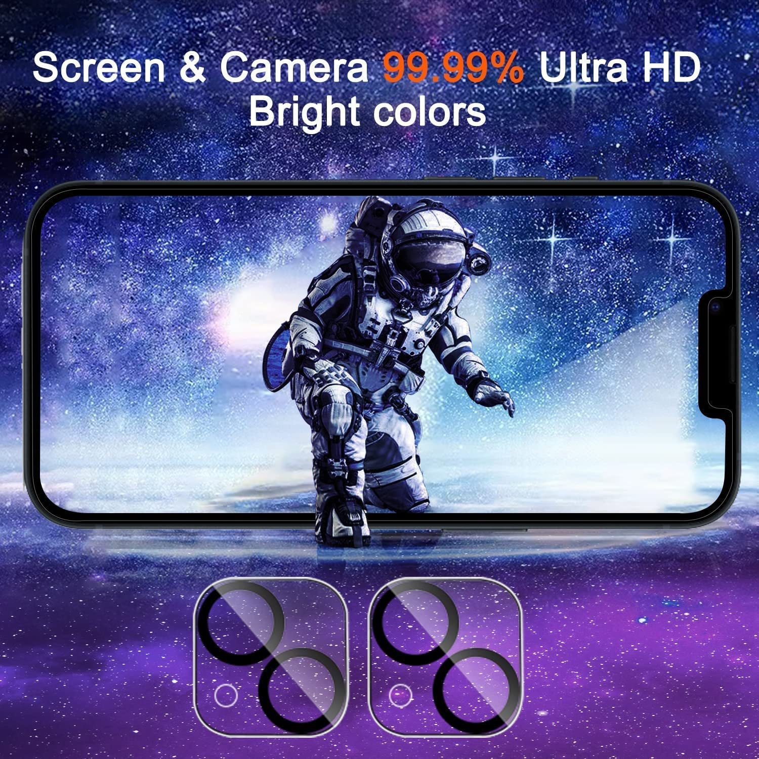 Ferilinso for Iphone 13/ 14 Privacy Screen Protector 2 Pack 9H anti Spy Tempered Glass Privacy Screen with 2 Pack Camera Lens Protector Case Friendly Accessories  Ferilinso   