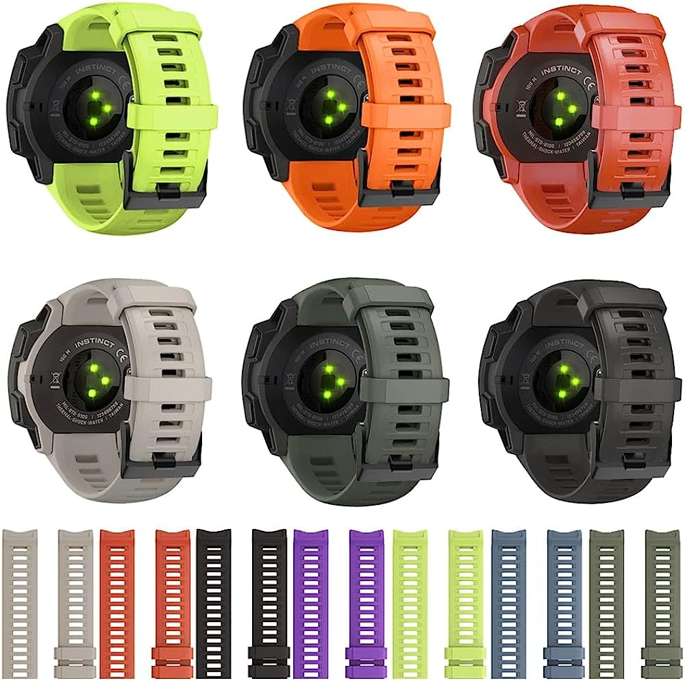 KGDHB Sports Silicone Strap for Garmin Instinct Watchband Replacement 22MM Watch Band for Garmin Instinct Esports/Tide/Solar Bracelet  KGDHB   