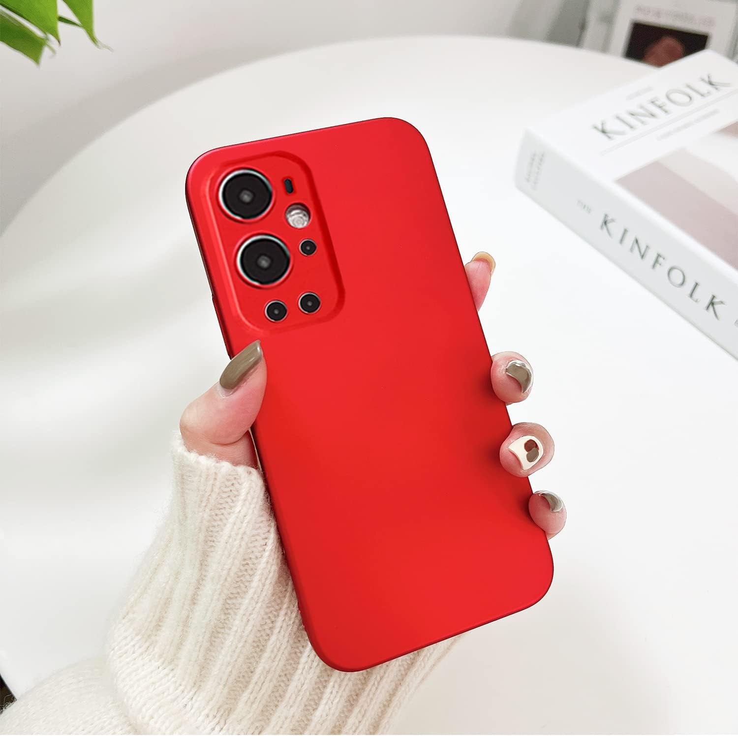 Yarxiawin for Oneplus 9 Pro Case Shockproof Pink, Oneplus 9 Pro Phone Case Thin Hard PC Protective Case Anti-Fingerprint Cover with Ultimate Delicate Touch Feeling (Red)  Yarxiawin   