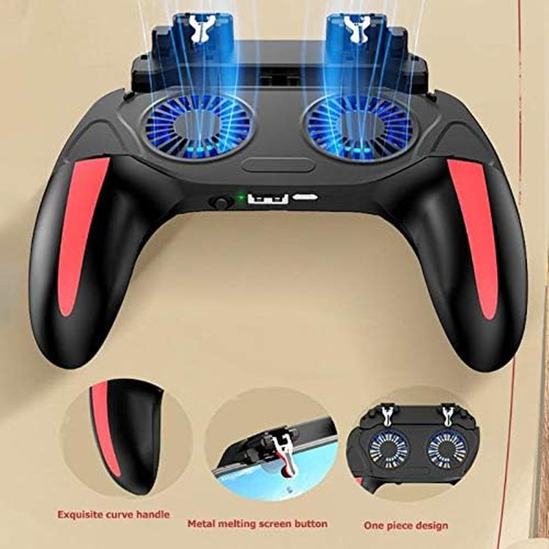WILIAS - Telescopic Gaming Grip Game Controller Joystick Gamepad Dual Cooling Fan for for Smart Phone Game Accessories  WILIAS   