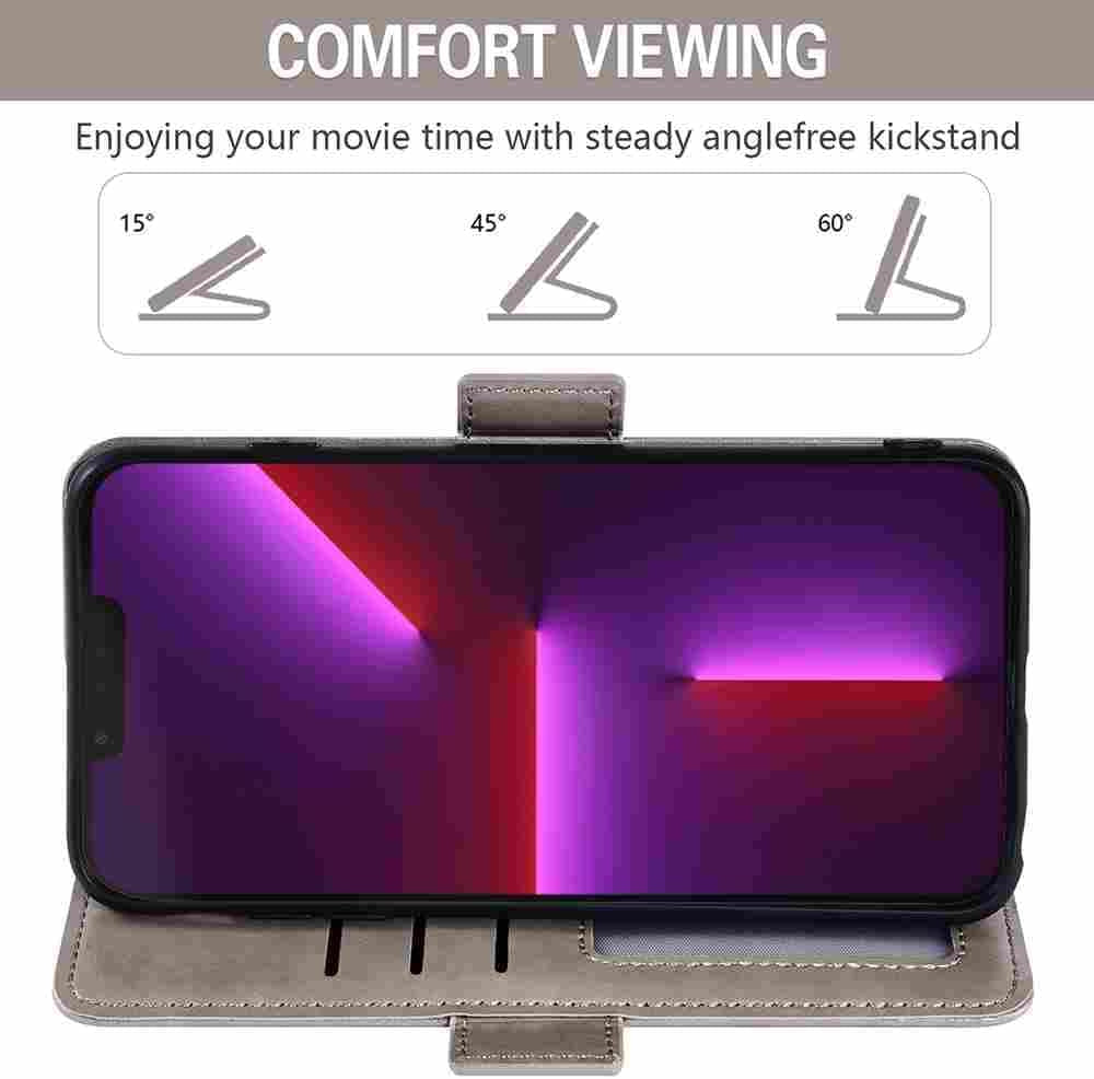 DIIGON Phone Cover Folio Wallet Case for LG G8, Premium PU Leather Slim Fit Cover for LG G8, 1 Photo Frame Slot, Friendly, Gray  DIIGON   