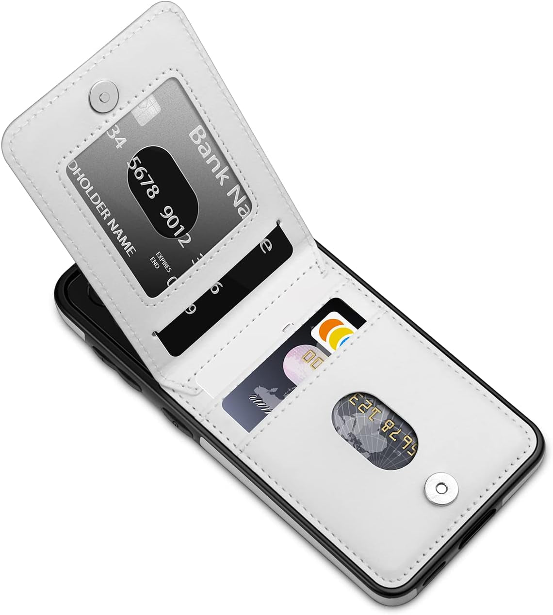 Lakibeibi Samsung Galaxy S21 Ultra Case, S21 Ultra Phone Case, Dual Layer Lightweight Premium Leather Wallet Case with Card Holders Flip Protective Case for Samsung Galaxy S21 Ultra (2021), Purple  LakiBeibi White Galaxy S21 6.2" 