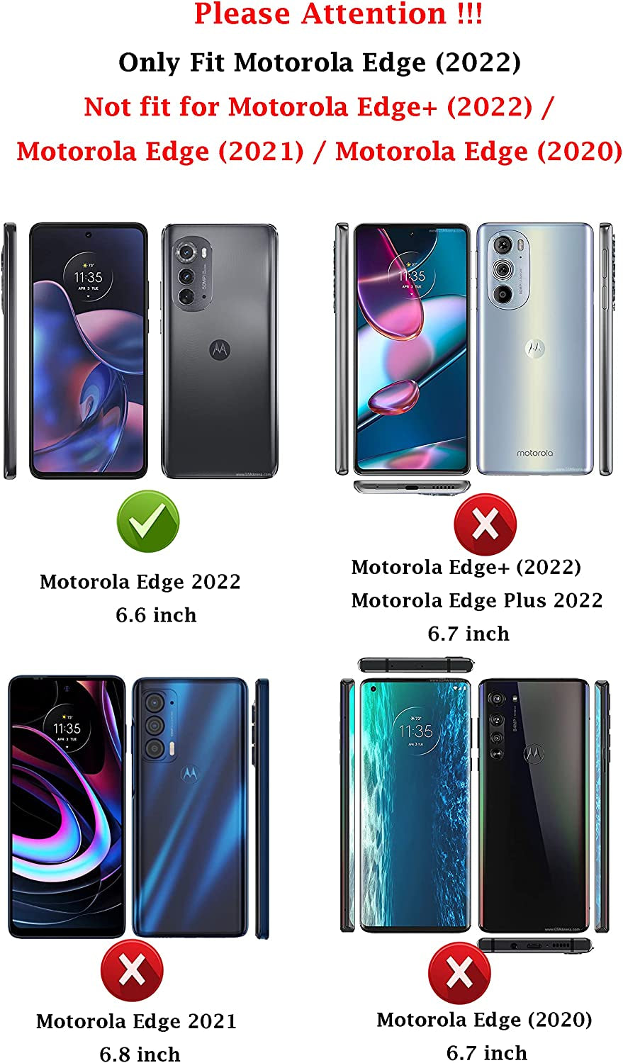 For Motorola Edge 2022 Case, Moto Edge 2022 Case with HD Screen Protector, Fashion Non-Slip Shock-Absorption Flexible TPU Bumper Soft Rubber Protective Phone Case Cover for Motorola Edge 2022, Gray  JINZHI Inc   