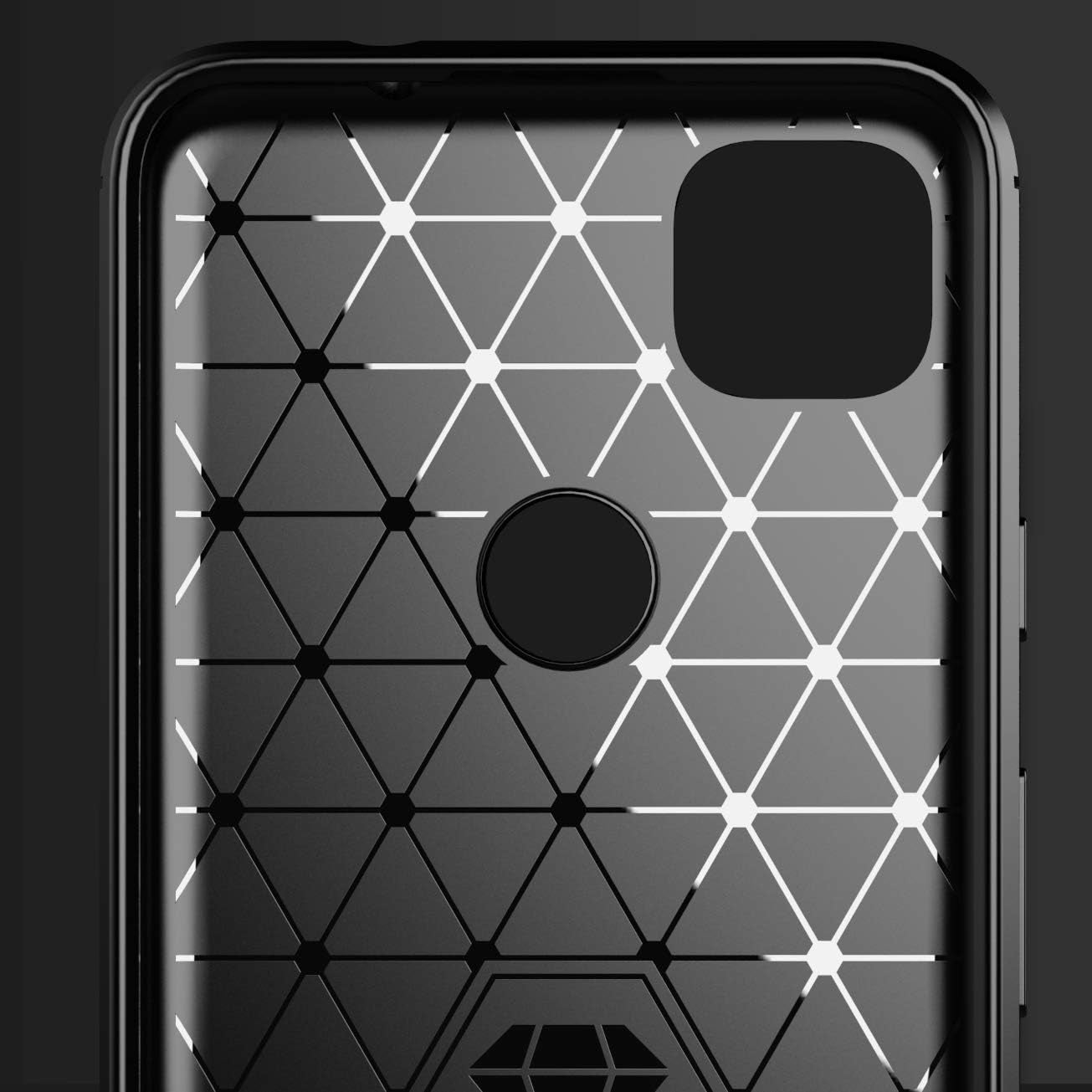 SNOSHO Google Pixel 4A 4G Phone Case, Slim Thin Soft Flexible TPU Silicone Rubber Anti-Scratch Shockproof Protective Cover for Pixel 4A [ NOT Compatible with Pixel 4A 5G ],Brushed Black  SNOSHO   