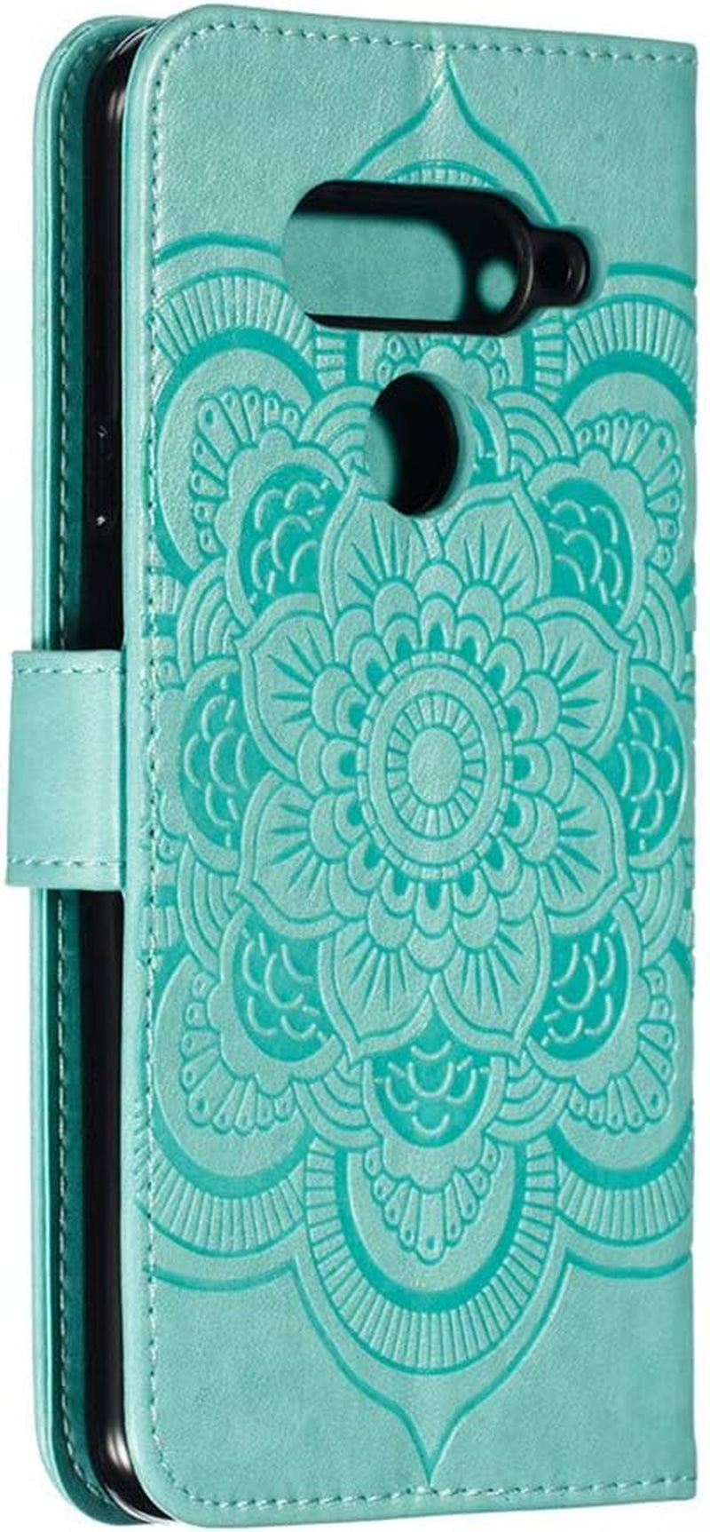 Asdsinfor LG V40 Case Full Stylish Advanced Embossing Wallet Case Credit Cards Slot with Stand for PU Leather Shockproof Flip Magnetic Case for LG V40 / V40 Thinq Sunflower Green LD  Asdsinfor   