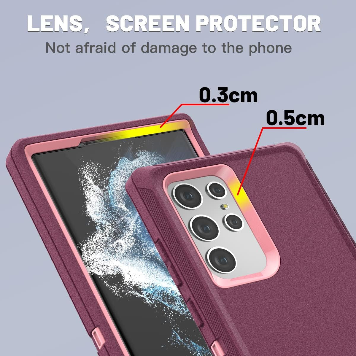 Aicase for Galaxy S22 Ultra Case with Screen Protector,Heavy Duty Drop Protection Full Body Rugged Shockproof/Dust Proof Military Protective Tough Durable Phone Cover for Samsung S22 Ultra 6.8“  AICase   