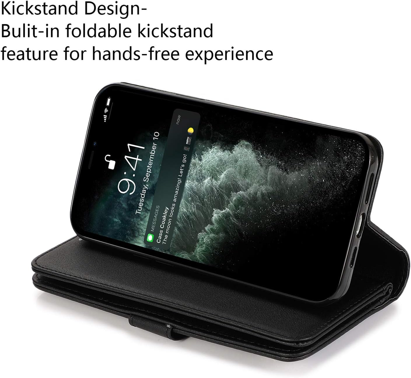 EYZUTAK Wallet Case for Samsung Galaxy Note 20 5G,Magnetic Handbag Zipper Pocket PU Leather Flip with 9 Card Slots and Wrist Strap Folio TPU Inner Stand Case for Note 20 5G - Black  EYZUTAK   