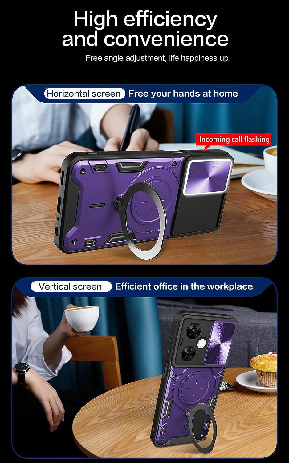 Guzhthi for Oneplus Nord N30 5G Case: Cell Phone Back Cover with Screen Protector [Lens Cap Sparkle] - Purple  Guzhthi   