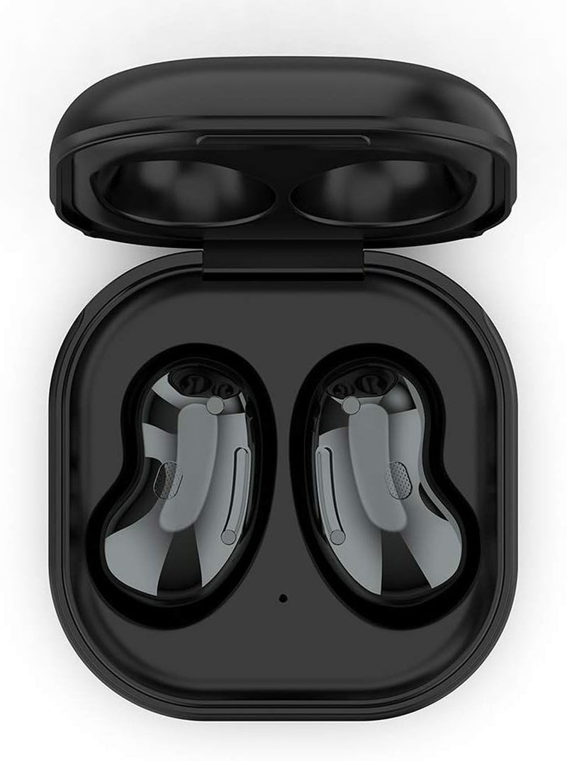 Wired Charging Case Compatible with Galaxy Buds Live, Replacement Charger Dock Cradle Station Case Cover with 3.3Ft USB-C Charging Cable Wirless Earbuds Accessories (Black)  YK   