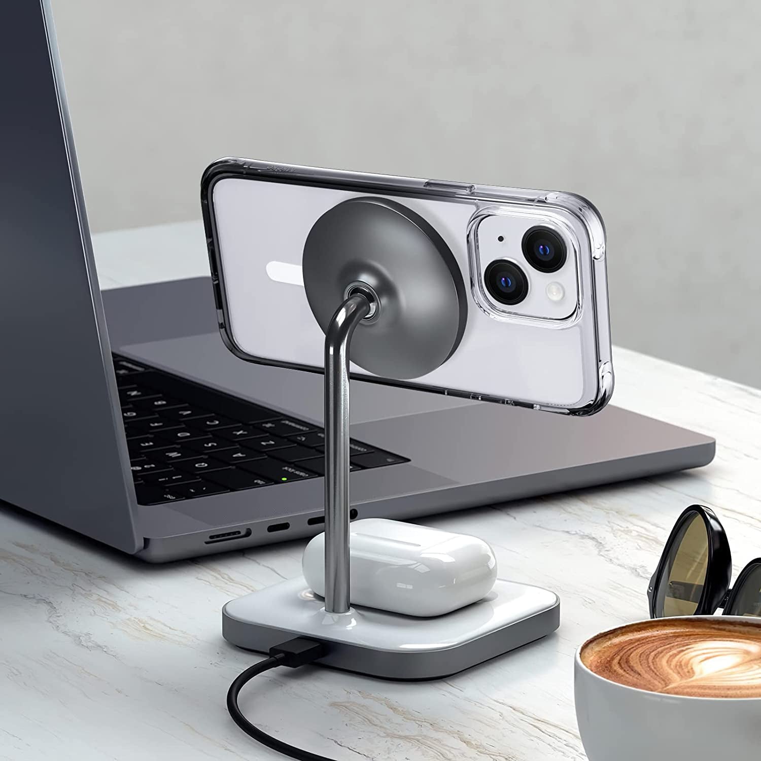 Mkeke Magnetic Designed for Iphone 14 Case for Iphone 13 Case Clear with Magsafe [Military Grade Drop Protection] [Not Yellowing] Shockproof Phone Case for Apple Iphone 13/14 - Black Clear  Shenzhen Make Technology Company Limited   