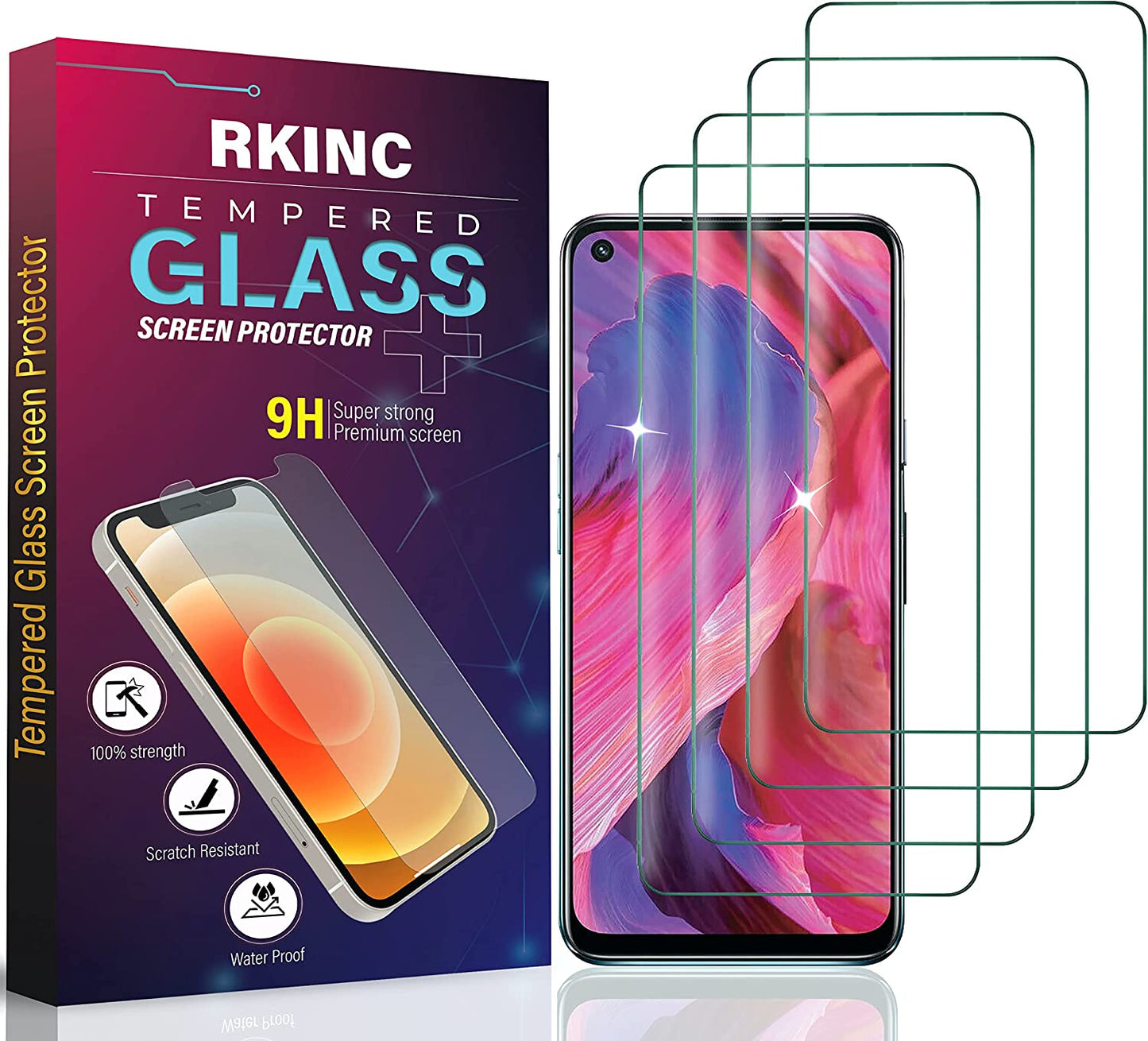 RKINC Screen Protector [4-Pack] for Samsung Galaxy A11 / Galaxy M11, Tempered Glass Film Screen Protector, 0.33Mm [Lifetimewarranty][Anti-Scratch][Anti-Shatter]  RKINC   