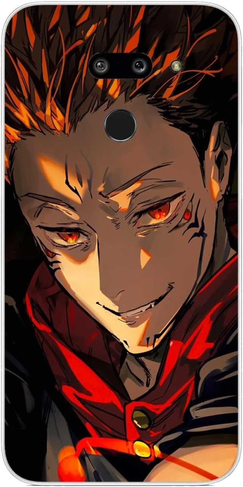 Compatible with LG G8 | LG G8 Thinq Case Jujutsu Gojo with Kaisen Satoru 122 Japanese Anime Design Soft Ultra-Thin Cover Case Clear  CUENDX Jujutsu Sukuna With Kaisen 22  