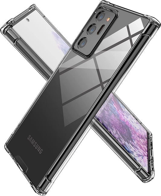 KIOMY Crystal Clear Case for Samsung Galaxy Note 20 Ultra 5G Hybrid Design Hard PC Back Cover with Flexible TPU Raised Frame Shockproof Bumper Corners Protective Slim Fit anti Yellow Transparent Shell  KIOMY   