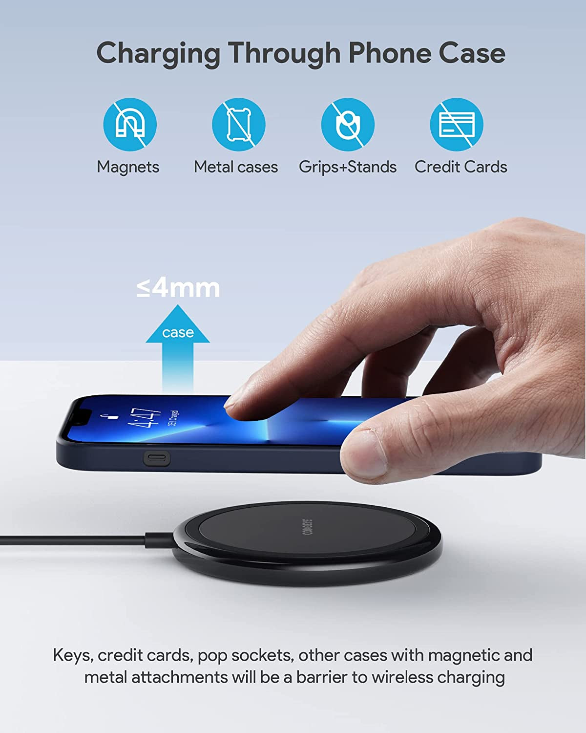 Wireless Charger, 15W Max Fast Wireless Charging Pad 2-Pack Compatible with Iphone 13/13 Pro/13 Mini/13 Promax/12/Se/11/Samsung Galaxy S21/S20/Note 10/Edge Note 20Ultra/S10, Airpods Pro  COKOEYE   