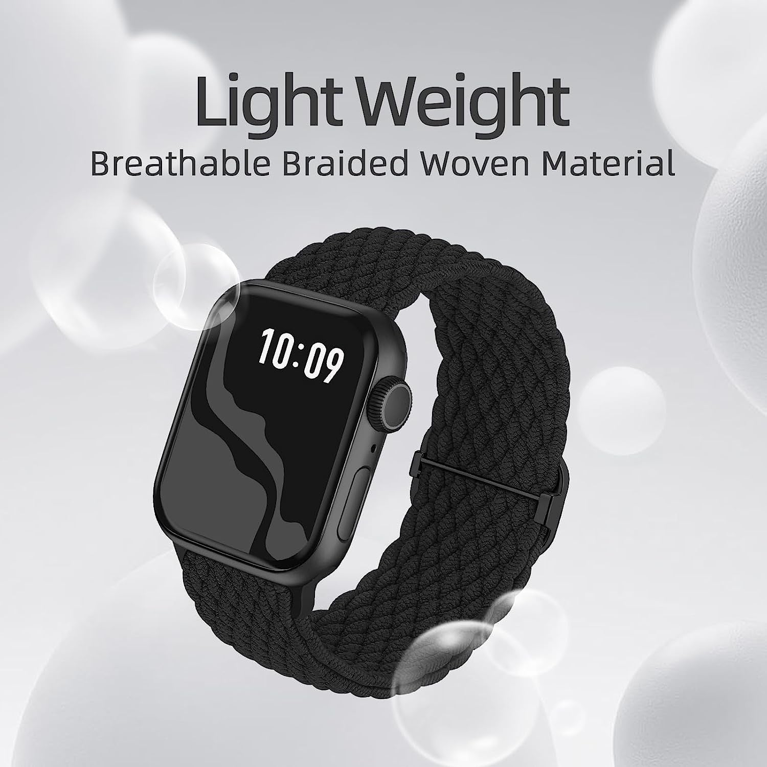 Braided Stretchy Solo Loop Compatible for Apple Watch Band 38Mm 40Mm 41Mm 42Mm 44Mm 45Mm 49Mm for Women Men, Nylon Elastic Straps Wristbands for Iwatch Series 8 7 6 SE 5 4 3 2 1 Ultra, 4Packs  Suitisbest   
