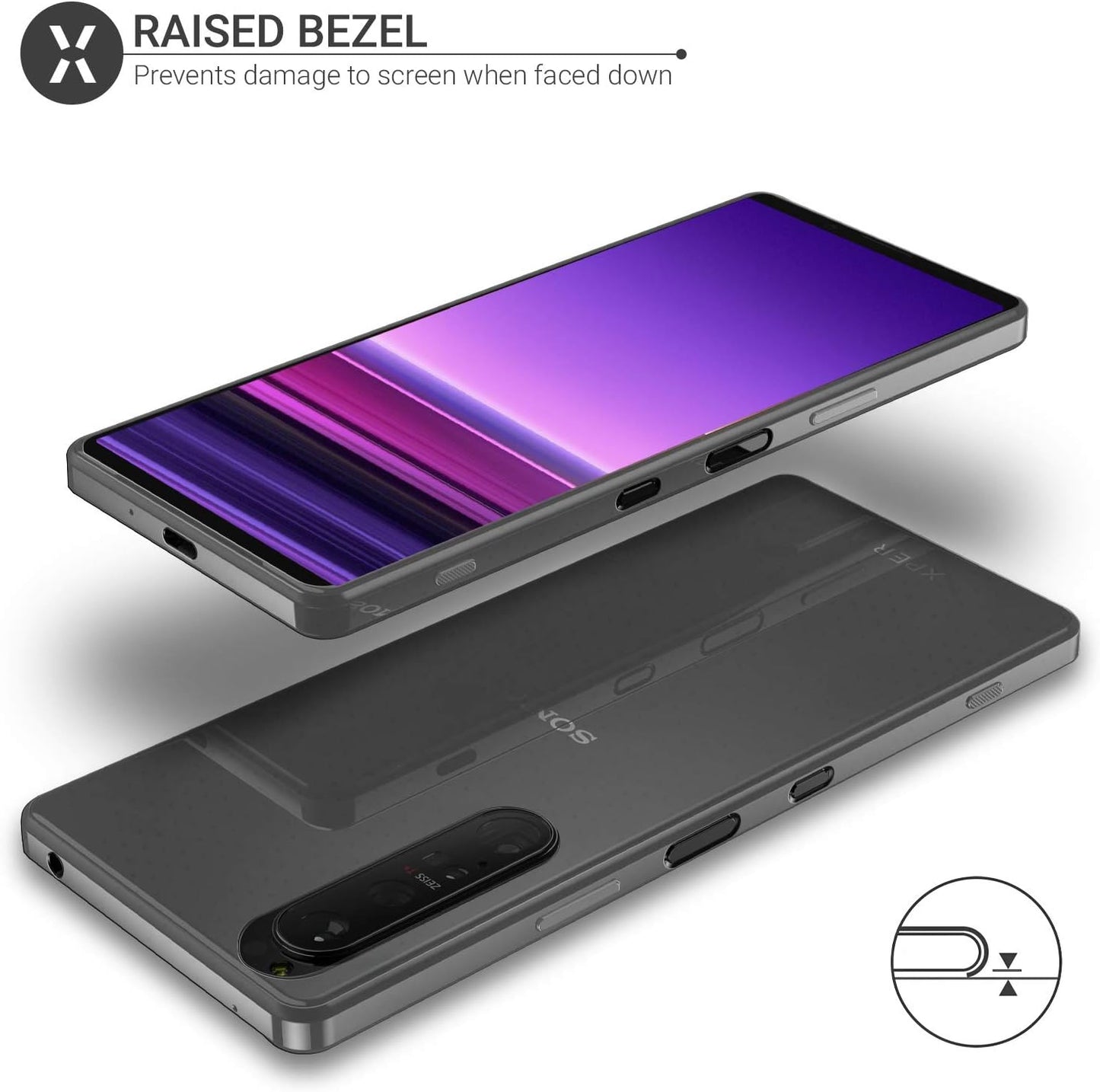 Olixar Clear Case for Sony Xperia 1 III - Silicone Gel TPU Flexible - Ultra Thin - Slim Protection - Wireless Charging Compatible - Shockproof Phone Cover - Crystal Clear  Olixar   