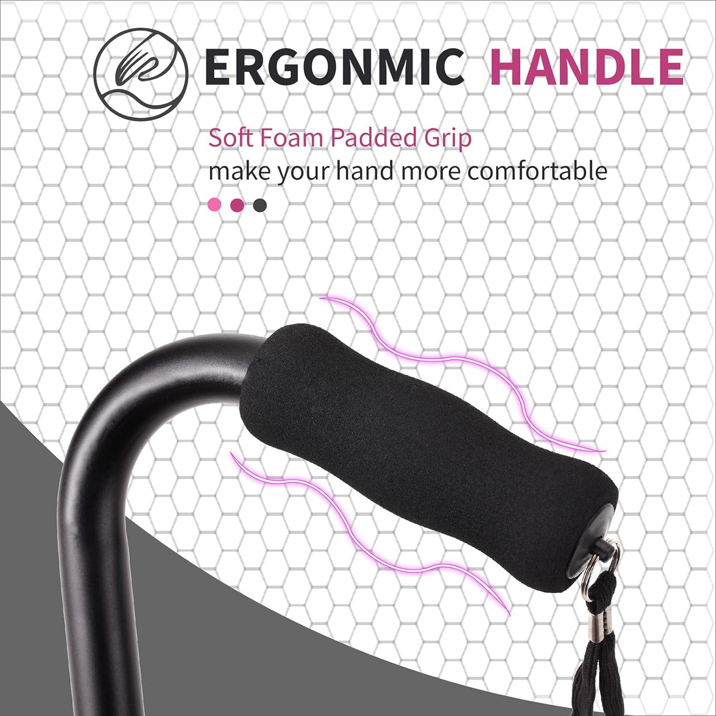 LIXIANG Walking Cane 3 In1 - Adjustable Lightweight Walking Sticks from 29-37 Inches,Balancing Mobility Aid for Men and Women  LIXIANG   