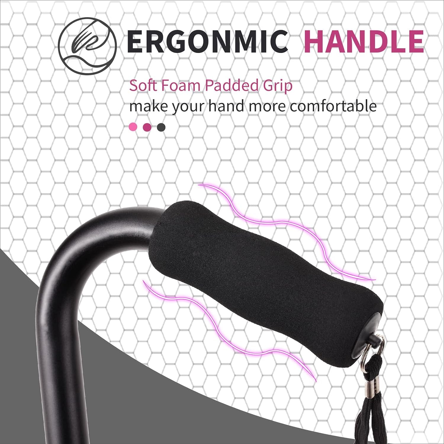 LIXIANG Walking Cane 3 In1 - Adjustable Lightweight Walking Sticks from 29-37 Inches,Balancing Mobility Aid for Men and Women  LIXIANG   