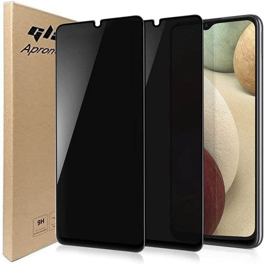 NC 2 Pack Privacy Screen Protector Compatible with Samsung Galaxy A33 / A42 / A32 / A12/ A13 / A02S / A03S, Tempered Glass Anti-Glare Full Coverage Film, Anti-Spy Black Shield Saver  N\C   