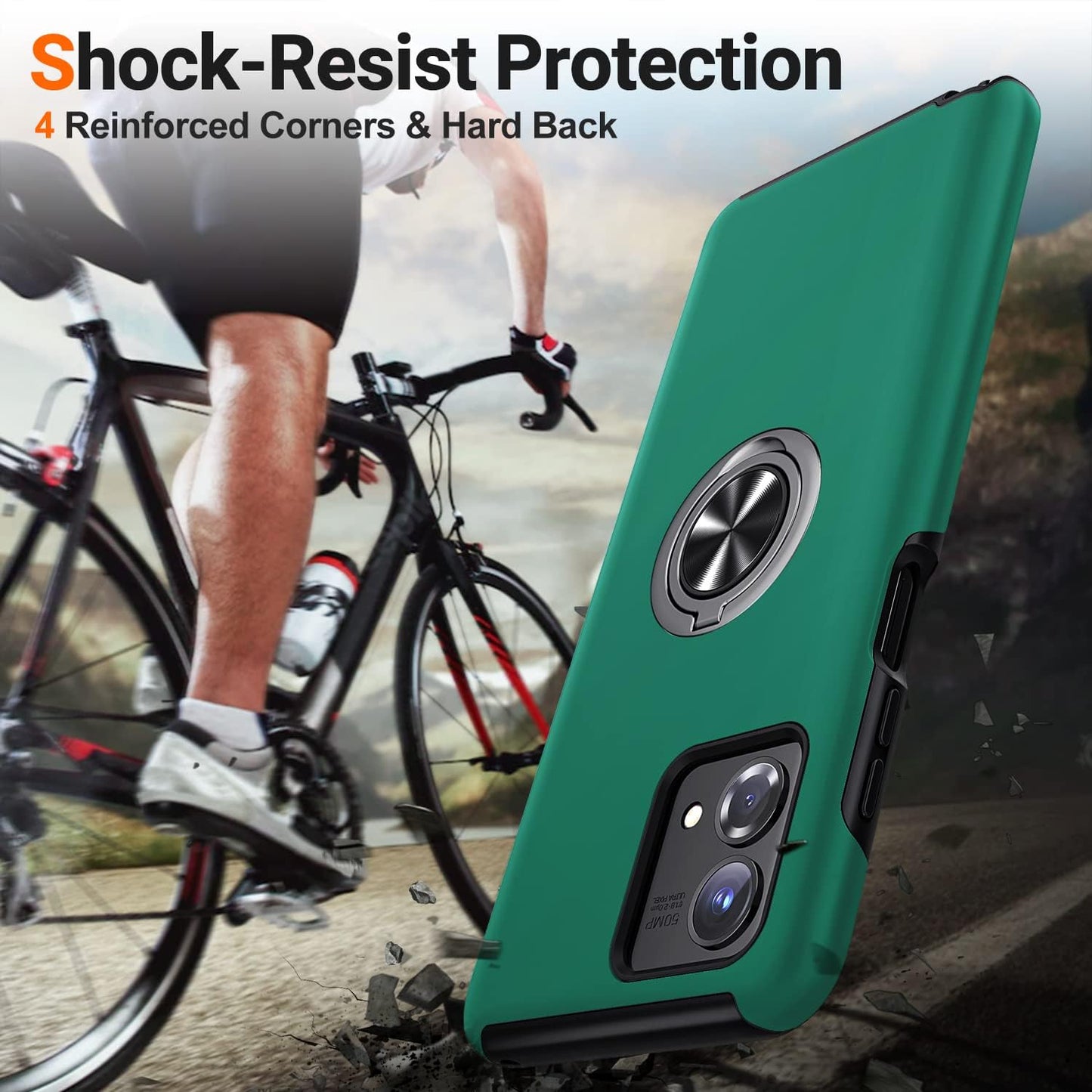 JAME for Moto G Stylus 5G 2023 Case, Slim Soft Shockproof Protective Case for Motorola G Stylus 5G Case 2023, with Invisible Ring Kickstand for Motorola G Stylus 5G 2023 Case, Green  JAME   