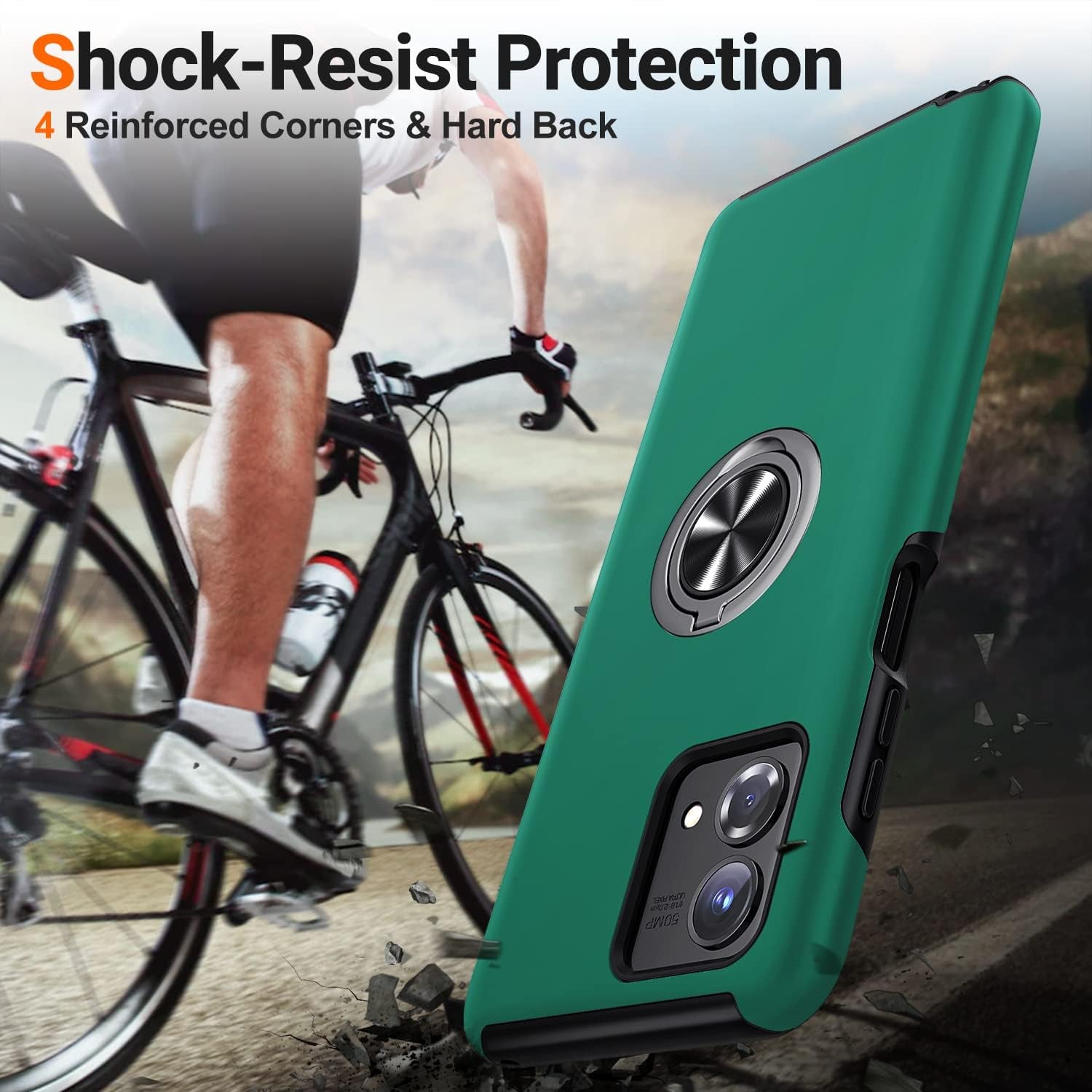 JAME for Moto G Stylus 5G 2023 Case, Slim Soft Shockproof Protective Case for Motorola G Stylus 5G Case 2023, with Invisible Ring Kickstand for Motorola G Stylus 5G 2023 Case, Green  JAME   