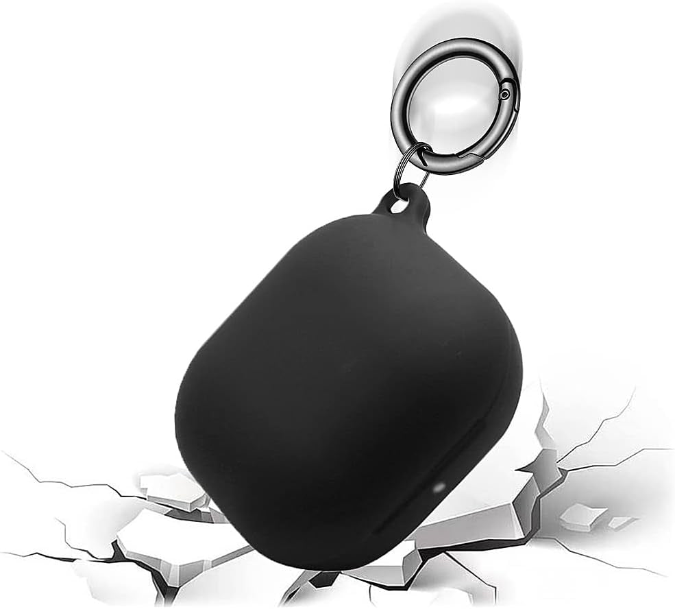 Saharacase Silicone Case for Dr. Dre Beats Fit Pro 2021 [Rugged] Full Body Protection Antislip Grip Slim with Keychain (Black)  ZERODAMAGE SAHARA CASE   