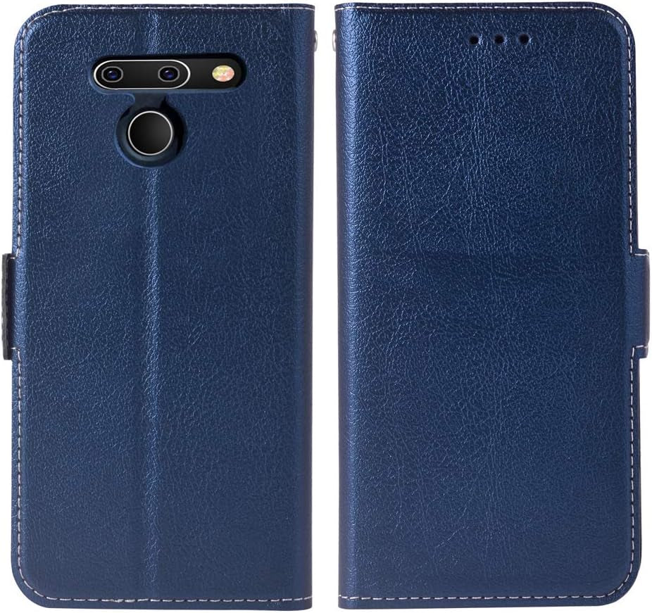 Phone Case for LG G8 Thinq Folio Flip Wallet Case,Pu Leather Credit Card Holder Slots Full Body Protection Kickstand Hard Hybrid Protective Phone Cover for LGG8 Thin Q G 8 G8Thinq Lgg8Thinq Dark Blue  WWAAYSSXA   