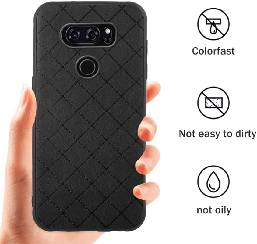 ELISORLI Compatible with LG V35 Thinq V30 plus Case Rugged Thin Slim Cell Accessories Anti-Slip Fit Rubber TPU Mobile Phone Soft Cover for LGV30 LGV35 LG30 LG35 V 30 35 V30+ V30S H931 Women Men Black  ELISORLI   