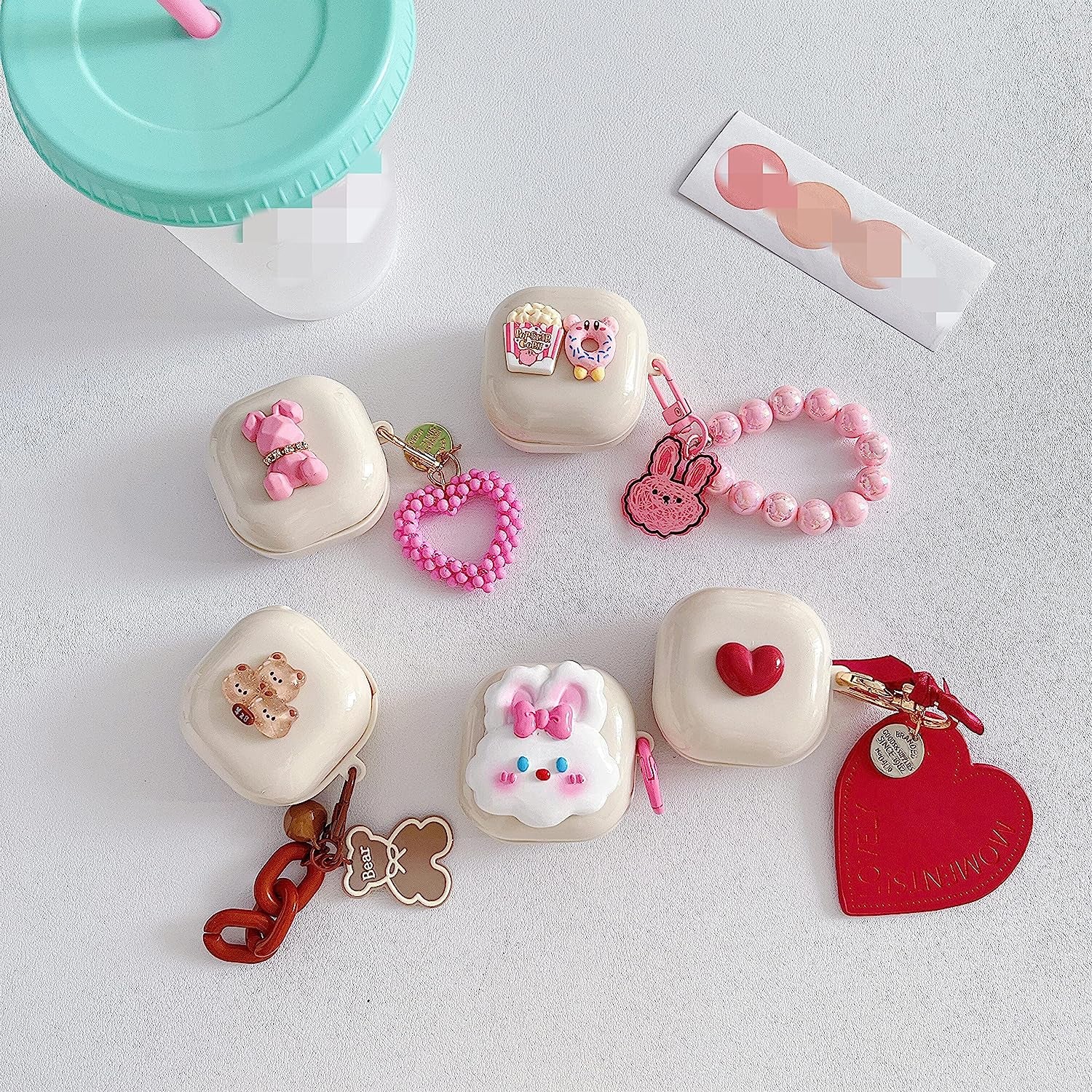 CASEVERSE Case for Samsung Galaxy Buds2 Pro/Buds 2 /Buds Pro/Buds Live with Pendant, Cute Funny Heart Protective Hard PC Headphones Covers  CASEVERSE   