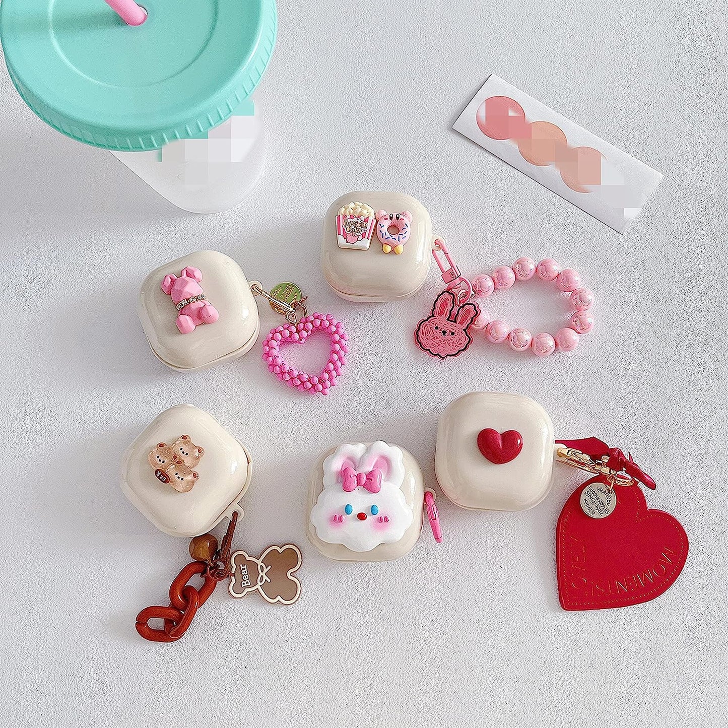 CASEVERSE Case for Samsung Galaxy Buds2 Pro/Buds 2 /Buds Pro/Buds Live with Pendant, Cute Funny Heart Protective Hard PC Headphones Covers  CASEVERSE   