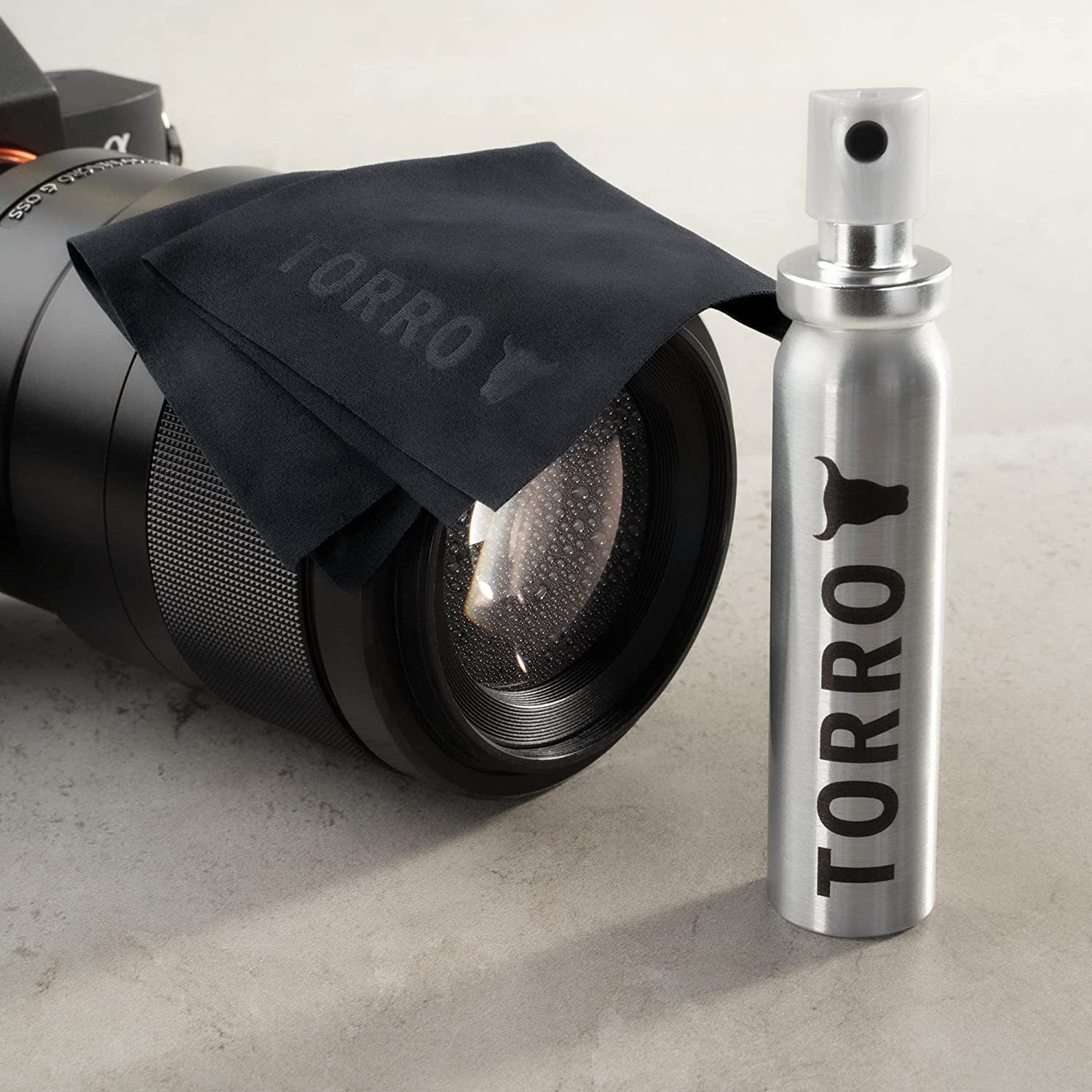 TORRO Screen/Lens Cleaner Kit – 25Ml Screen Cleaning Spray and Ultra-Premium Microfiber Cleaning Cloth (15Cm X 15Cm) Suitable for Smartphone, Ipad, Laptop, Macbook and More  B.A.M Worldwide ltd   