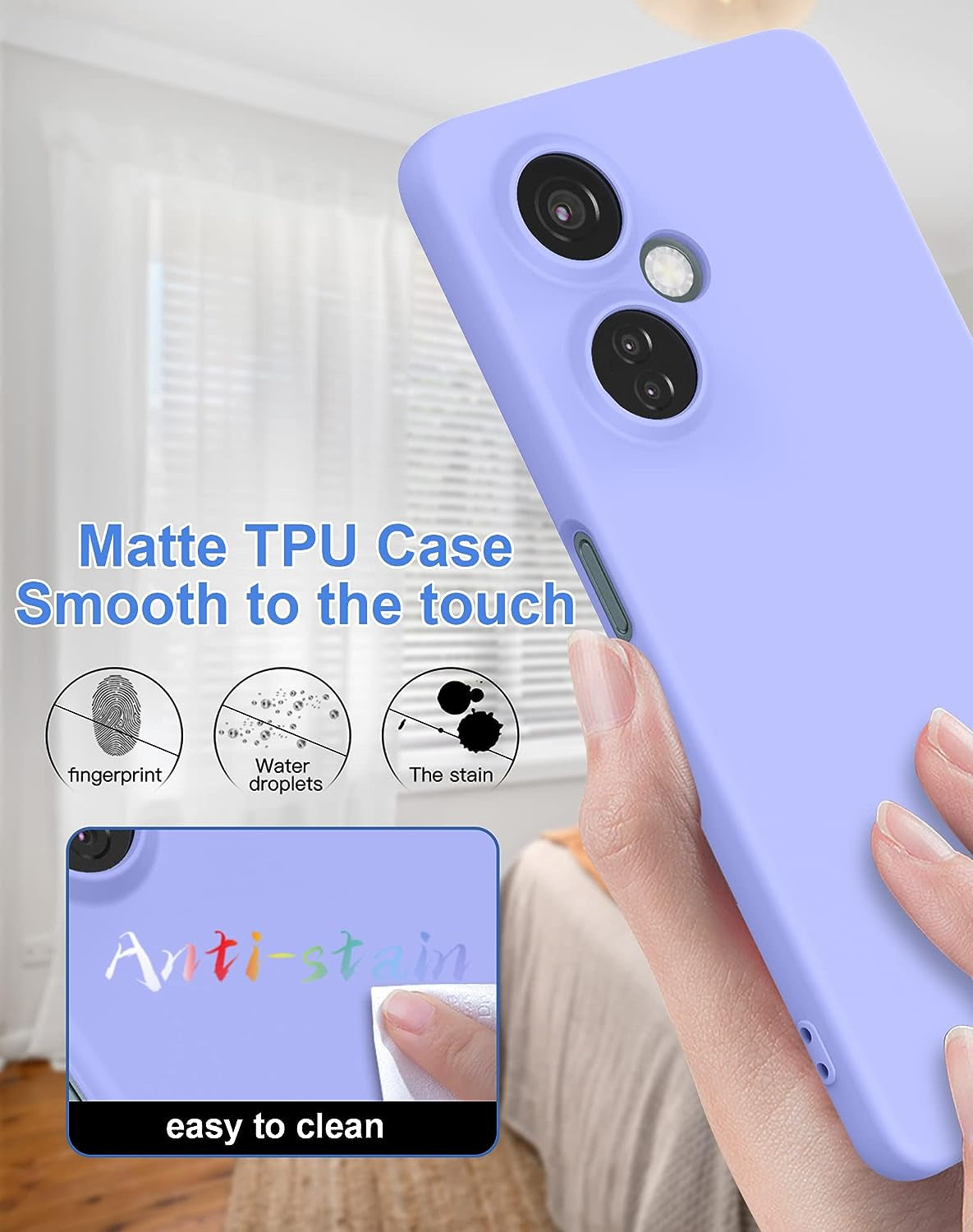 Foluu Silicone Case for Oneplus Nord N30 5G, Liquid Gel Rubber Case with Soft Microfiber Lining Cushion Slim Hard Shell Shockproof Protective Cover for Oneplus Nord N30 5G 2023 (Purple)  Foluu   